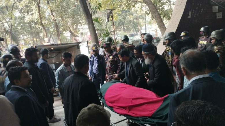 হাদির মরদেহে ময়নাতদন্ত কার্যক্রম শেষ