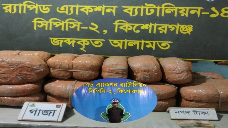 পাকুন্দিয়ায় র‍্যাবের অভিযান: ৪৮ কেজি গাঁজাসহ দুই মাদক কারবারি গ্রেফতার...