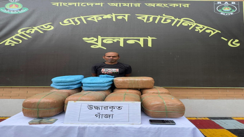বাগেরহাটের মোংলায় র‍্যাব-৬ এর অভিযানে ৫০ কেজি গাজা উদ্ধার, ডিলার'সহ আটক ২...